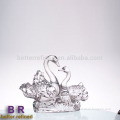 Crystal elegant swan as glass decoration